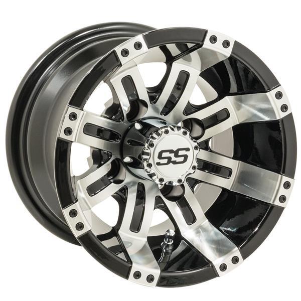 GTW&reg; Tempest 10&Prime; Machined & Black Wheel (3:4 Offset)