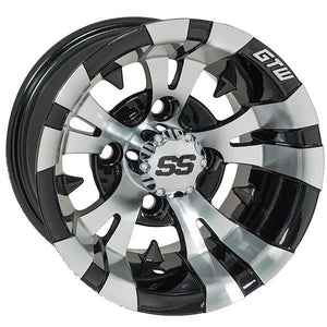GTW&reg; Vampire 12x7 Machined & Black Wheel (3:4 Offset)