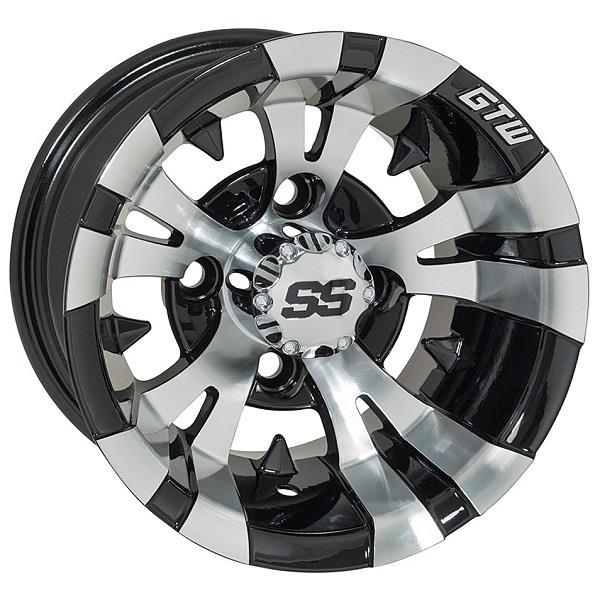 GTW® Vampire 14x7 Machined & Black Wheel (3:4 Offset)