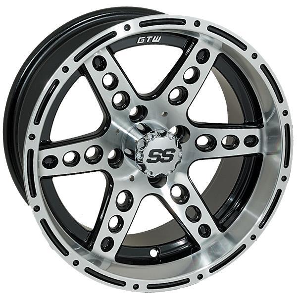 GTW&reg; Dominator 14x7 Machined & Black Wheel (3:4 Offset)