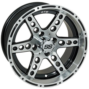 GTW&reg; Dominator 14x7 Machined & Black Wheel (3:4 Offset)