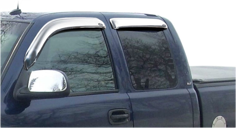 AVS 99-07 Chevy Silverado 1500 Ext. Cab Ventvisor Front & Rear Window Deflectors 4pc - Chrome