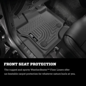 Husky Liners 15-23 Ford F-150 SuperCrew Cab WeatherBeater Black 2nd Seat Floor Liner
