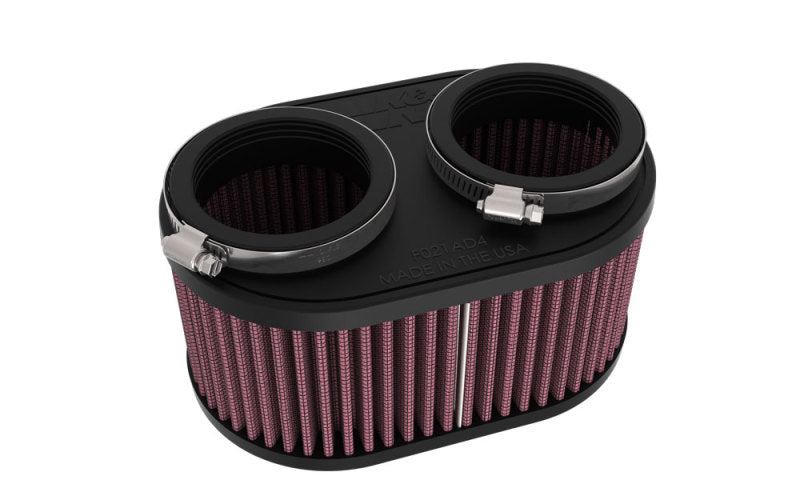 K&N 2-1/8in DUAL FLG 6-1/4 X 4inOD 3inH Universal Clamp-On Air Filter