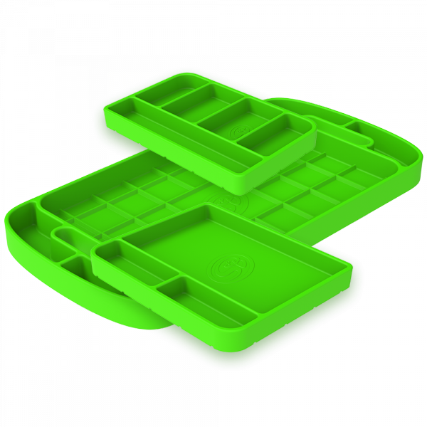 Tool Tray Silicone 3 Piece Set Color Lime Green S&B
