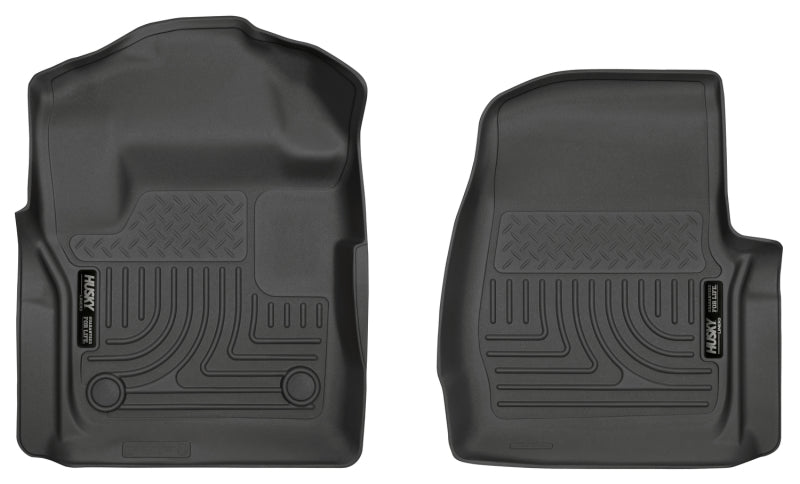 Husky Liners 17 Ford F-250 F-350 Super Duty Standard Cab WeatherBeater Black Front Floor Liners