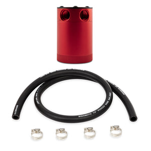 Mishimoto Compact Baffled Oil Catch Can - 2-Port - Red